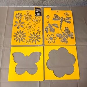 Nature Insect Stencils Crafting Painting Drawing Reusable Butterfly‎ Flowers